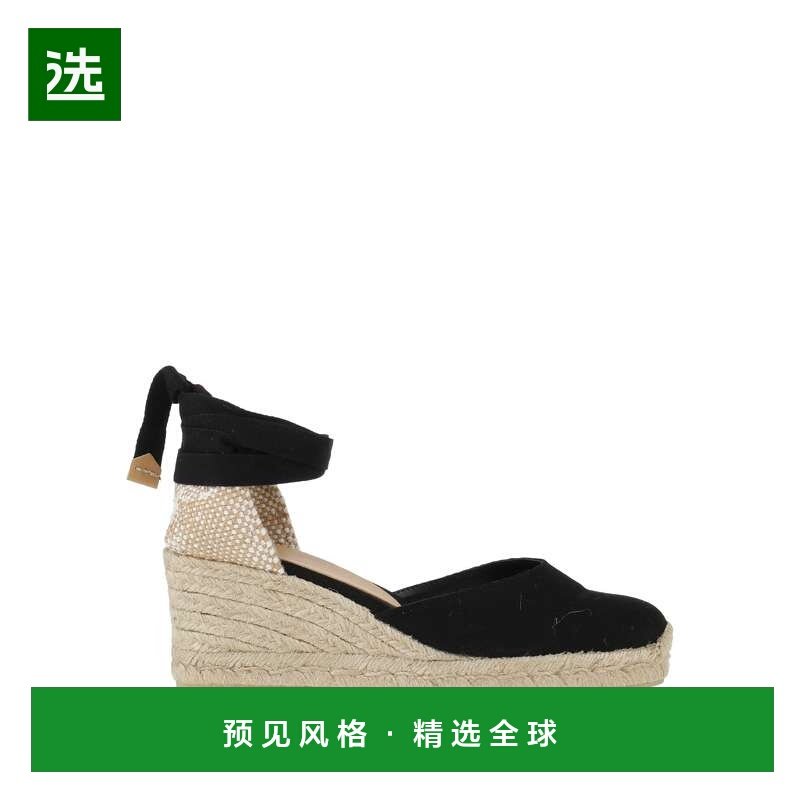 1h可退 香港直邮CastaÑer 女士 帆布面凉鞋 black黑色 舒适时尚,女鞋,休闲凉鞋,淘宝优惠券,粉丝福利购,淘宝优惠卷