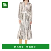 时尚 1h可退 oliver女士连衣裙V领中长款 修身 美国直邮 Marie