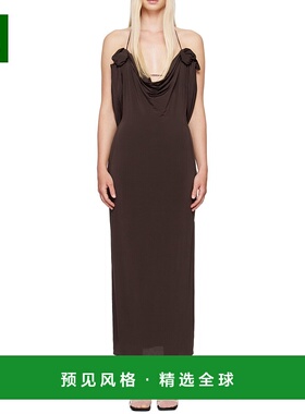 香港直邮Magda Butrym 垂领系带连衣裙 140724