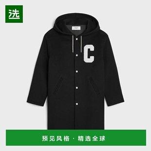 1h可退 欧洲直邮CELINE赛琳 男士黑色羊毛大衣外套男装