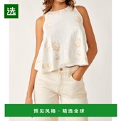 美国直邮 花卉刺绣背心吊带 Free 1h可退 People 经典 Ivory