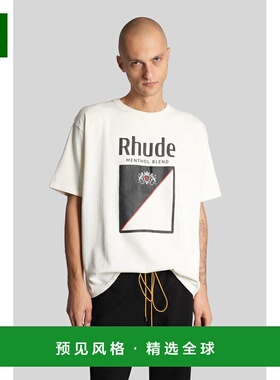 香港直邮RHUDE 男士T恤 428976RHFW25TT04012 AW2025 浅棕色