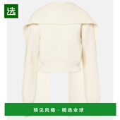 香港直邮Erdem 女士 短款 1h可退 羊毛羊绒围巾领毛衣 white白色