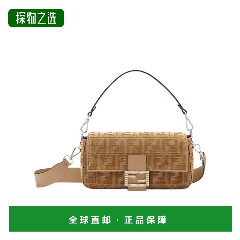 香港直邮Fendi Baguette 中号单肩包 8BR600AT0Y斜挎包手提包