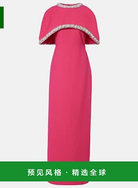 1h可退 香港直邮Simkhai 女士 Briella cr&ecirc;pe 精饰睡裙长裙