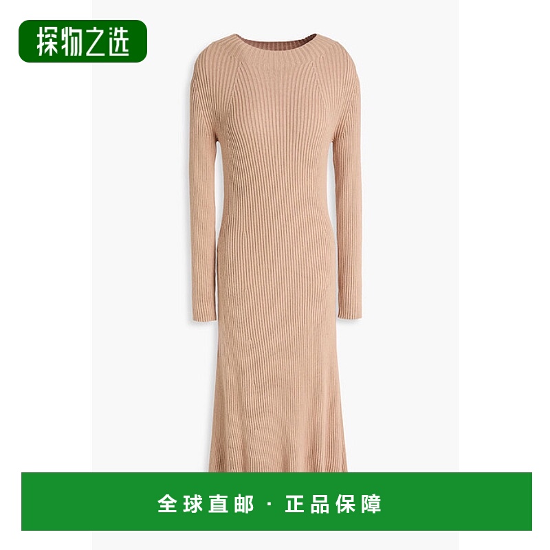 香港直邮JOSEPH 约瑟夫 女士 罗纹真丝混纺中长连衣裙 JF00690312