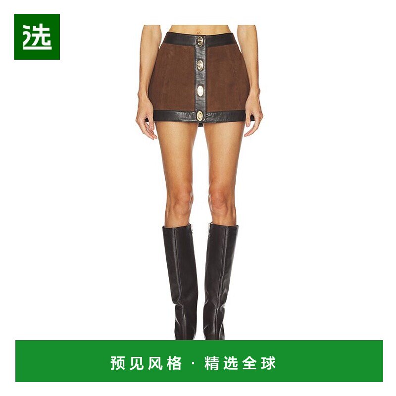 1h可退 香港直邮retrofête 女士 Lisbeth 皮革半身裙 RFW2512094