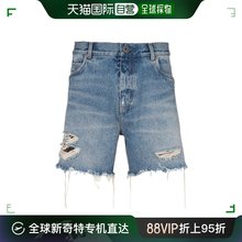 纽扣流苏牛仔短裤 CH1MA020DD97 香港直邮Balmain