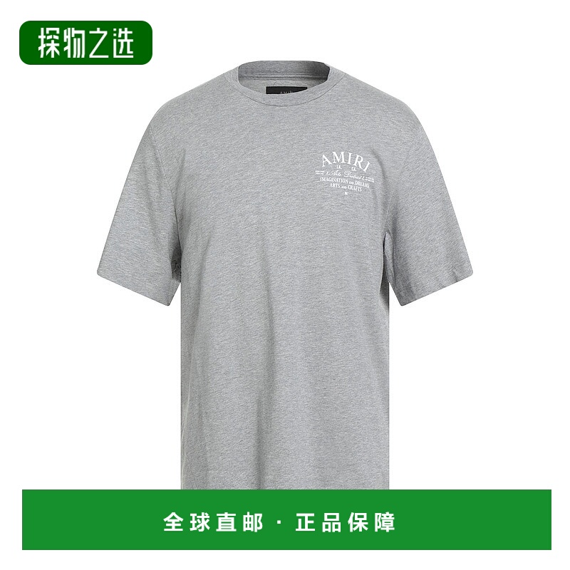 香港直邮AMIRI 男士 基础款T恤 grey灰色 舒适时尚