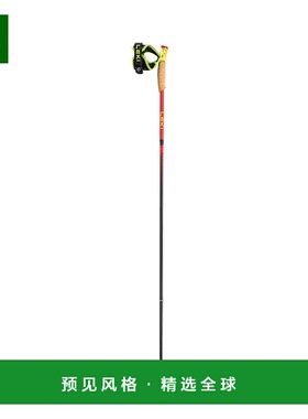 欧洲直邮德国Leki冠军红色碳纤维折叠Z杖徒步杖登山杖（短木柄）