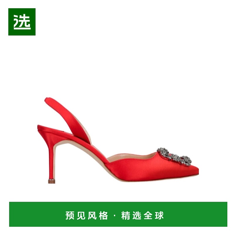 香港直邮Manolo Blahnik “HANGISLI”露跟高跟鞋 74I-0C4025