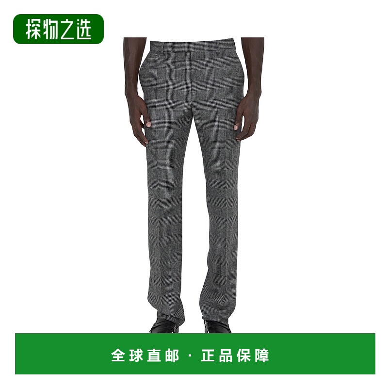 香港直邮Celine 腰带袢休闲裤 2P96A467V.直筒裤羊毛