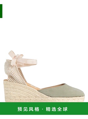 1h可退 香港直邮manebi 女士 帆布面凉鞋 green绿色 舒适时尚