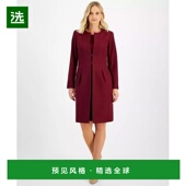 女装 1h可退 连衣裙 Suit 小巧无领夹克连衣裙套装 美国直邮