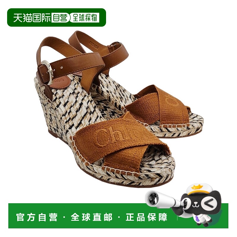 香港直邮Chloe 徽标坡跟凉鞋 C23A898FU