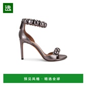 香港直邮Alaïa 女士 Bombe 1h可退 金属感凉鞋 AA3S770CK080