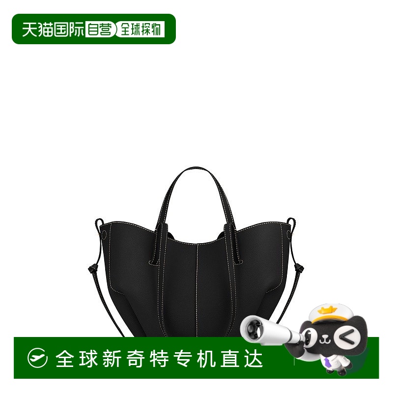 欧洲直邮POLENE Cyme Mini女士黑色小牛皮手提包