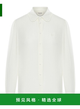 1h可退 香港直邮Celine 思琳 女士 长袖衬衫 RC02D008D beige米色