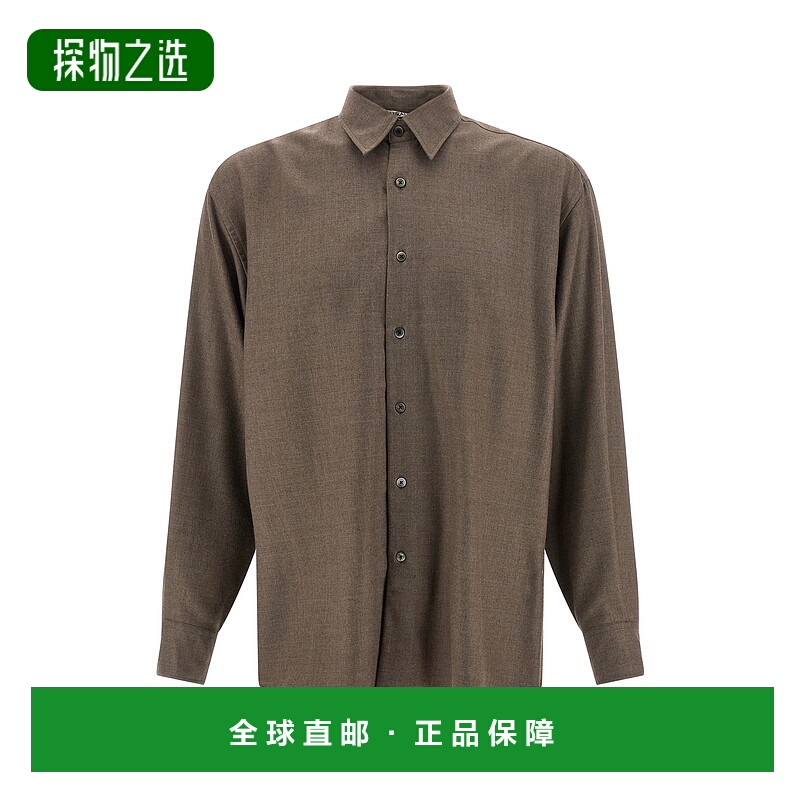 香港直邮AURALEE 男士 Ultra-fine 天鹅绒羊毛衬衫 A25AS01OSTOPB