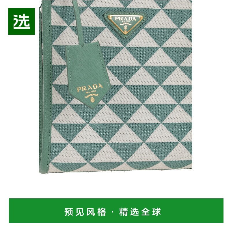 1小时内可退 香港直邮Prada 普拉达 女士 Symbole 迷你提花手提包