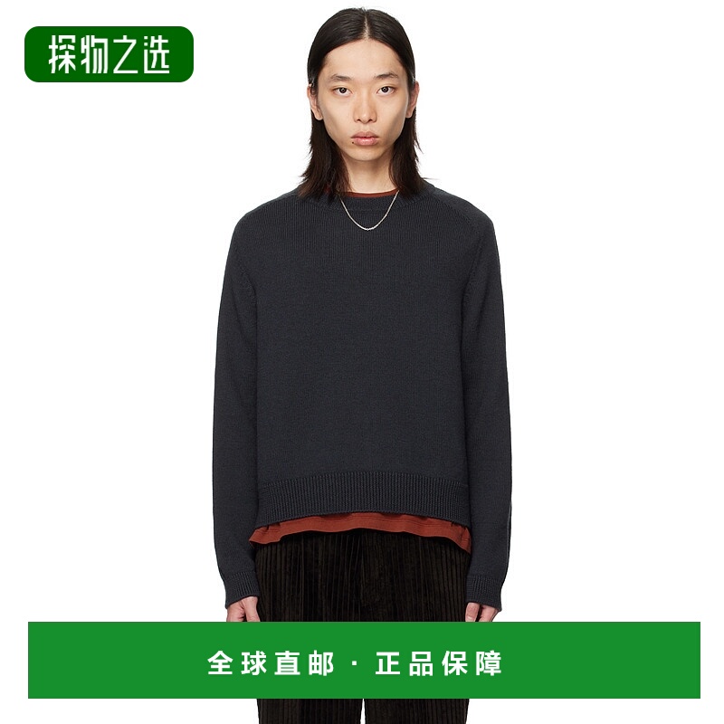 香港直邮Our Legacy 男士 黑色 True Roundneck 毛衣 M4253TO