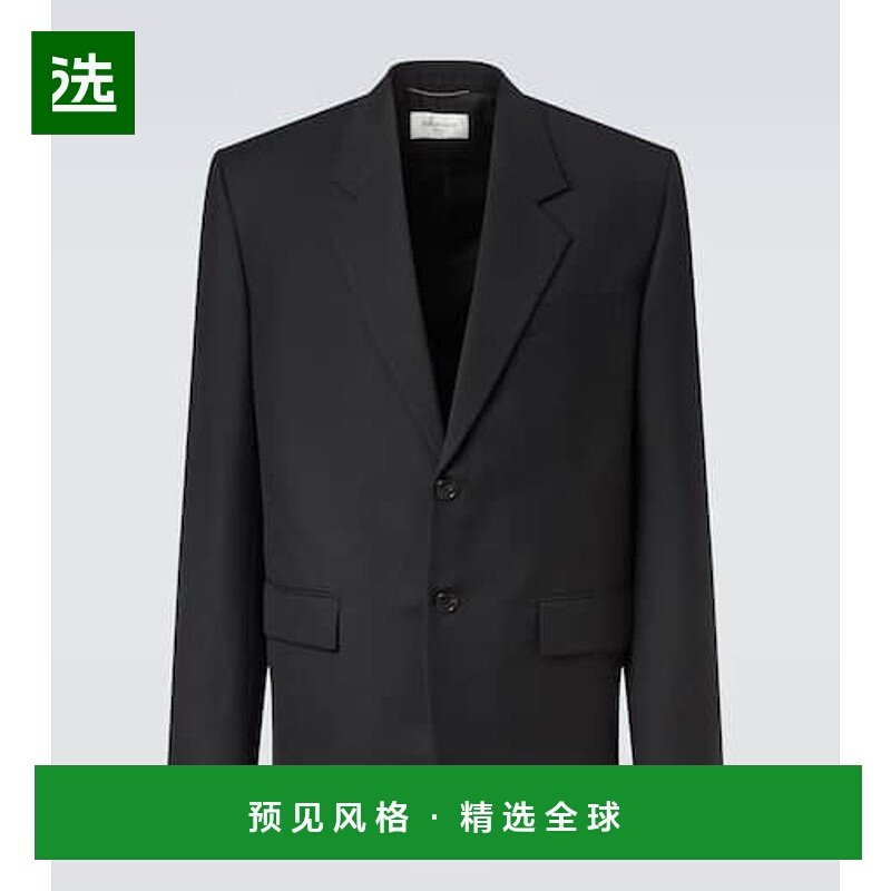 1h可退 香港直邮Saint Laurent 圣罗兰 男士 羊毛华达呢西装外套