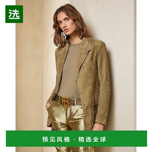 欧洲直邮RalphLauren拉夫劳伦 普雷斯顿小羊皮绒面革夹克