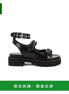 1h可退 香港直邮Alaïa 女士 搭扣凉鞋 AA3S040CK093 black黑色 舒