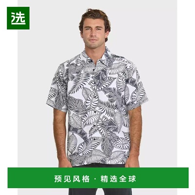 1h可退 【美国直邮】Quiksilver Waterman 男士夏威夷短袖衬衫 热