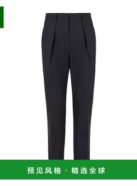 香港直邮Fendi 羊毛条纹休闲裤直筒裤 FB0767AQMP