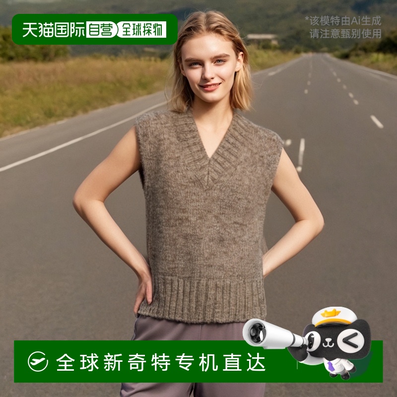 香港直邮Maison Margiela V领无袖针织套衫 SI0TH0001S17802羊毛