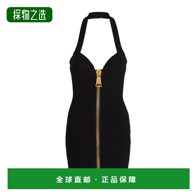 香港直邮Balmain 露背拉链紧身针织短款连衣裙 FF0R2490JL05
