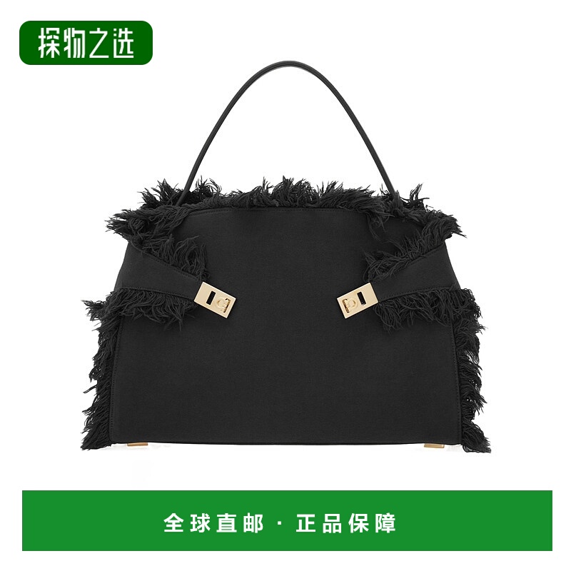 香港直邮Salvatore Ferragamo 流苏 Hug 手提包 21A009
