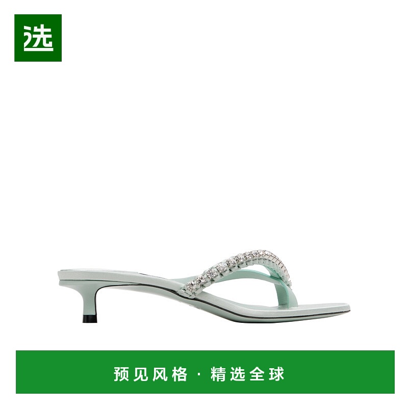 香港直邮Jimmy Choo Dila 35 高跟凉鞋 DILA35LIGHTVERDECRYSTAL
