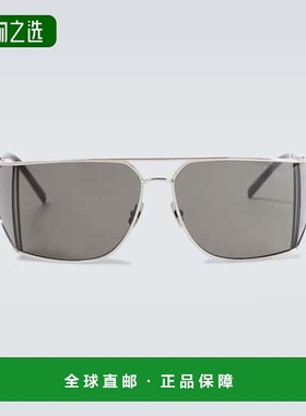 1h可退 香港直邮Saint Laurent 圣罗兰 男士 矩形太阳眼镜新款
