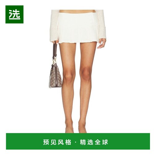 1h可退 香港直邮Danielle Guizio 女士 褶裥超细迷你半身裙 H2530