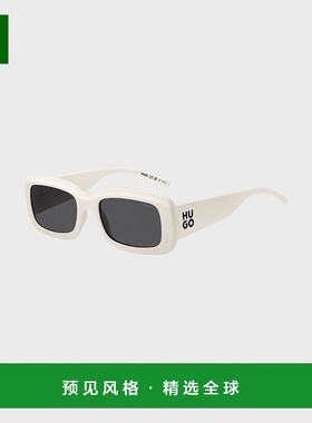 欧洲直邮HUGO BOSS雨果HUGO RED镜腿带复古标志的白色太阳镜