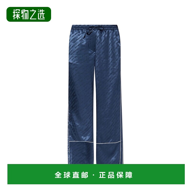 香港直邮off-white 女士 全幅 Logo 圖案直筒褲 OWCA18ZF25FAB001