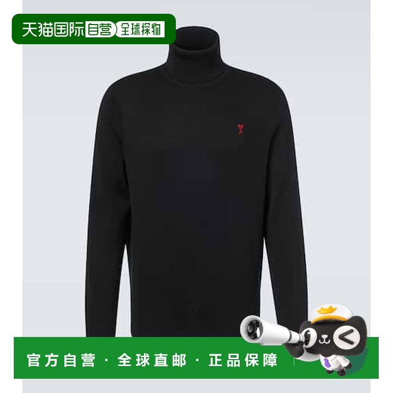 1h可退 香港直邮Ami Paris 男士 Ami de Cœur 羊毛高领毛衣