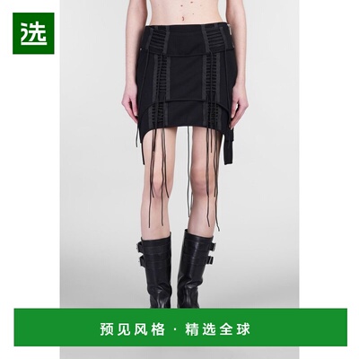 1h可退 香港直邮Helmut Lang 海尔姆特·朗 女士 系带迷你裙 P02H