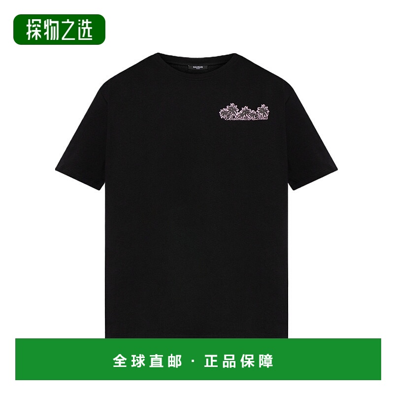 香港直邮Balmain 圆领短袖T恤 DH1EG000GD82正品高档舒适透气百搭