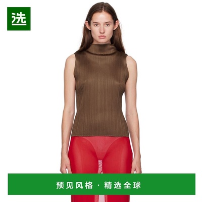 1h可退 香港直邮Pleats Please Issey Miyake 女士 棕色 New Colo