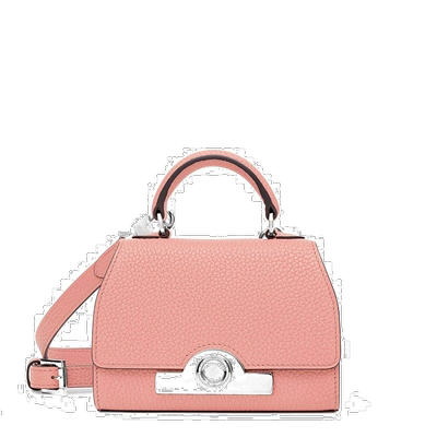 欧洲直邮Moynat/莫奈RÉJANE NANO火烈鸟粉小牛皮银扣手提单肩