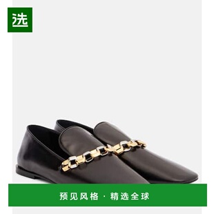 香港直邮Jil Sander 吉尔·桑达 女士 链条装饰皮质乐福鞋皮鞋