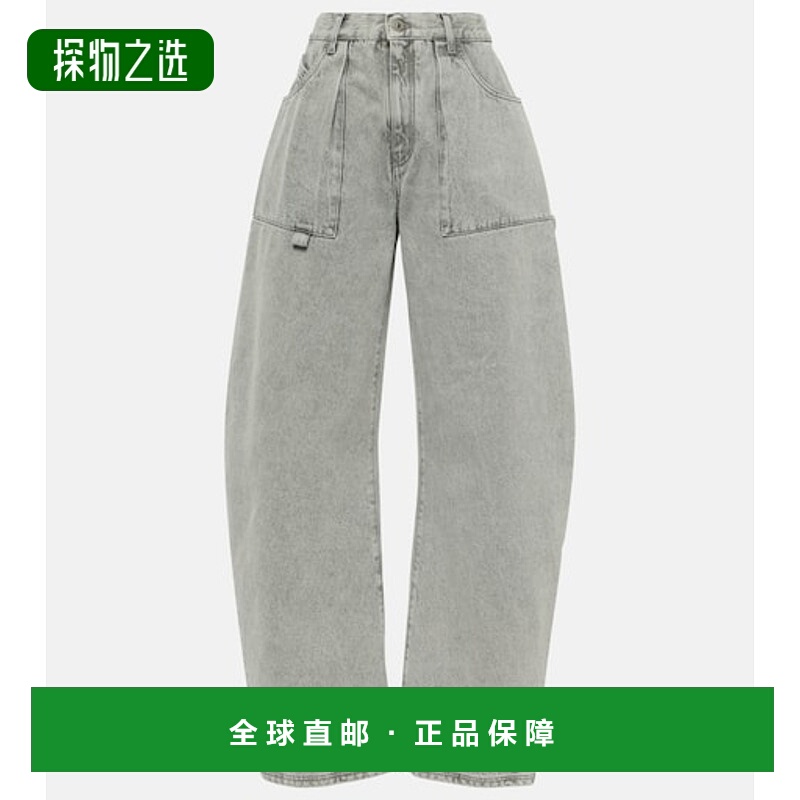 香港直邮The Attico 女士 Effie barrel-leg 中腰牛仔裤