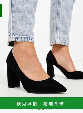 1h可退 香港直邮ASOS 女士 Winston suedette 设计宽版多尔赛高跟