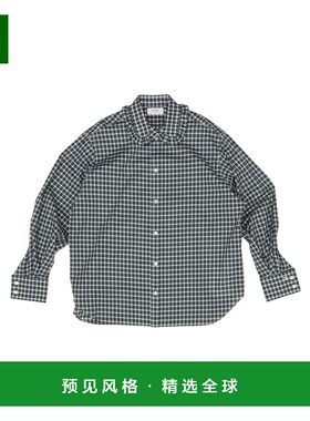 香港直邮CELINE 女士衬衫 RC0AI1393GDL5 SS2026 灰色 格纹衬衫