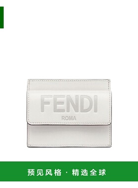 香港直发FENDI芬迪女士浅灰色Roma徽标卡夹时尚简约8M0423AAYZ