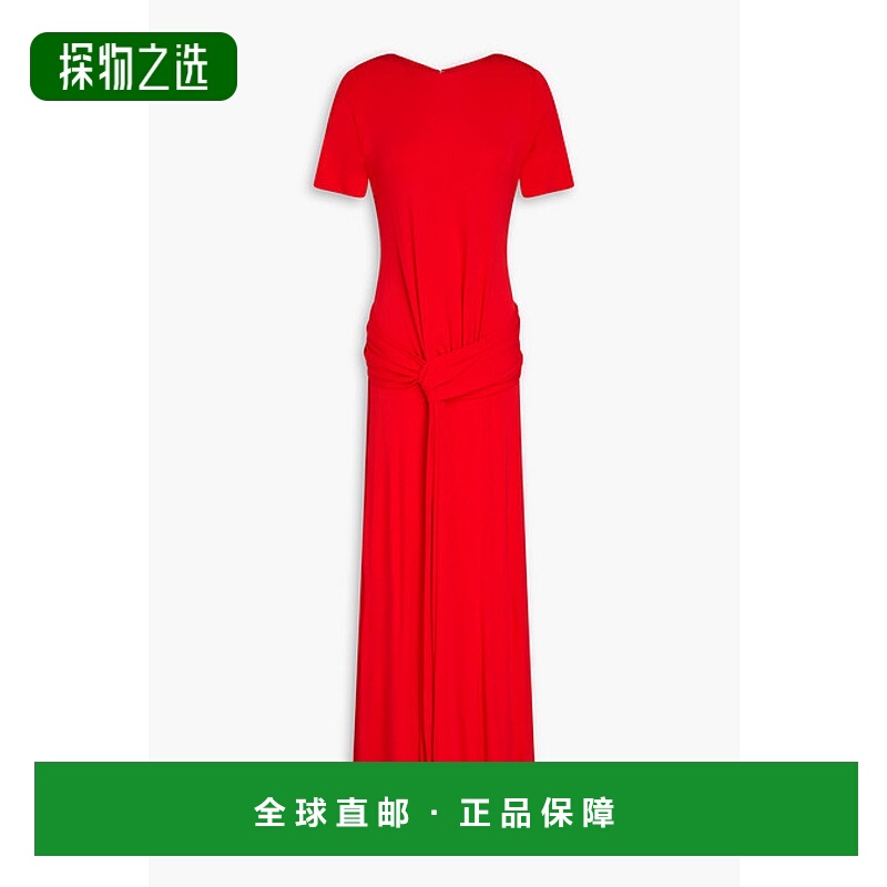 香港直邮Simkhai 女士 Nalani 绑带垂褶弹性针织长款连衣裙 12511