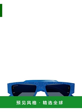 1h可退 香港直邮Gucci 古驰 男士 几何框太阳镜 GG1592S blue蓝色